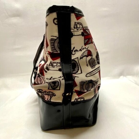 LULU by Lulu Guinness London Hand Bag Purse White Red Black Print Tote & Pouch - Picture 6 of 14